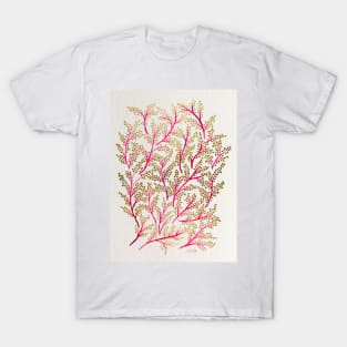 Pink Gold Branches T-Shirt